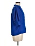 Nine West 100% Polyester Solid Blue 3/4 Sleeve Blouse Size M - photo 4