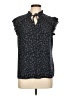 Adrianna Papell Black Sleeveless Blouse Size L - photo 1