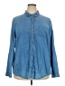 Kim Rogers 100% Cotton Blue Long Sleeve Button-Down Shirt Size 2X - photo 1