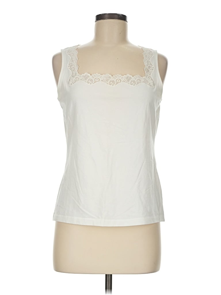 Pre-owned Talbots Tank Top Ivory Strapless Neckline Tops