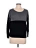 Splendid Color Block Gray Black Pullover Sweater Size M - photo 1