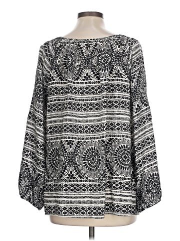 Tori Richard Long Sleeve Silk Top (view 2)