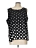 Talbots Outlet Polka Dots Black Sleeveless Blouse Size L - photo 1