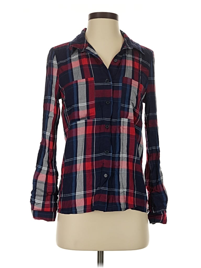 Pre-owned Stoosh Long Sleeve Button Down Shirt In Blue