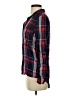 Stoosh 100% Rayon Plaid Blue Long Sleeve Button-Down Shirt Size S - photo 5
