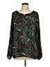 Christopher & Banks 100% Polyester Green Long Sleeve Blouse Size L - photo 1