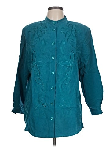 iB Diffusion Long Sleeve Silk Top (view 1)