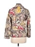 Chico's 100% Cotton Print Gold Blazer Size Lg (2) - photo 2