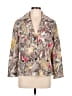 Chico's 100% Cotton Print Gold Blazer Size Lg (2) - photo 1