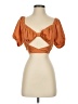 pretty garbage Orange Short Sleeve Blouse Size S - photo 1