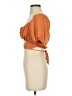pretty garbage Orange Short Sleeve Blouse Size S - photo 5