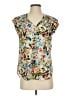 Daniel Rainn Floral Ivory Short Sleeve Blouse Size S - photo 1