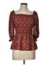 Max Studio 100% Polyester Red 3/4 Sleeve Blouse Size L - photo 1