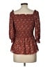 Max Studio 100% Polyester Red 3/4 Sleeve Blouse Size L - photo 2