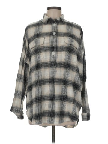 American Eagle Outfitters Long Sleeve Button-Down Shirt (view 1)