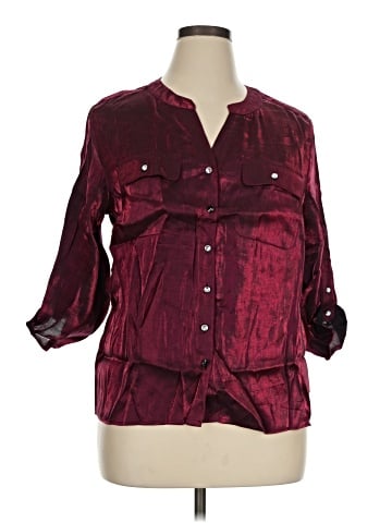 Elementz 3/4 Sleeve Button-Down Shirt (view 1)