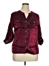 Elementz Burgundy 3/4 Sleeve Button-Down Shirt Size XL - photo 1
