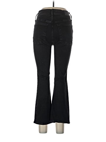 Madewell Kick Out Crop Jeans in Black Rinse Wash (view 2)