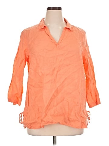 Isaac Mizrahi New York 3/4 Sleeve Button-Down Shirt (view 1)