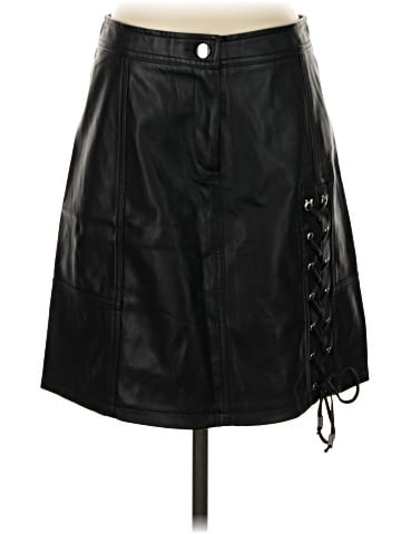 Karl Lagerfeld Paris Faux Leather Skirt (view 1)