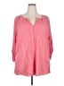 Basic Editions 100% Cotton Pink 3/4 Sleeve T-Shirt Size 2X - photo 1