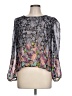 Xhilaration 100% Polyester Silver Long Sleeve Blouse Size L - photo 1