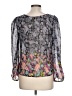 Xhilaration 100% Polyester Silver Long Sleeve Blouse Size L - photo 2