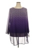 Alfani 100% Polyester Purple Long Sleeve Blouse Size 2X - photo 1
