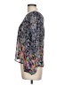 Xhilaration 100% Polyester Silver Long Sleeve Blouse Size L - photo 5