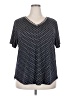 Beacon Polka Dots Black Short Sleeve Top Size 2X - photo 1