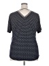 Beacon Polka Dots Black Short Sleeve Top Size 2X - photo 2