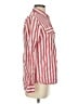 J.Crew 100% Linen Stripes Red Long Sleeve Button-Down Shirt Size 4 - photo 4