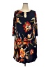 MSK Print Black Casual Dress Size 2X - photo 1