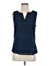 Market and Spruce 100% Polyester Blue Sleeveless Blouse Size M - photo 1