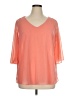 Jennifer Lopez Orange 3/4 Sleeve Blouse Size 0X - photo 1