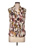 Cache 100% Polyester Ivory Sleeveless Blouse Size L - photo 1
