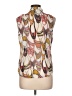 Cache 100% Polyester Ivory Sleeveless Blouse Size L - photo 2