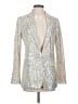 Ann Taylor LOFT 100% Polyester Metallic Silver Blazer Size 2 - photo 1
