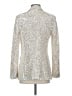 Ann Taylor LOFT 100% Polyester Metallic Silver Blazer Size 2 - photo 2