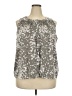 Simply Vera Vera Wang 100% Polyester Gray Sleeveless Blouse Size XXL - photo 1