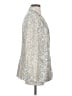 Ann Taylor LOFT 100% Polyester Metallic Silver Blazer Size 2 - photo 4