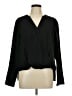 Remade 100% Polyester Black Long Sleeve Blouse Size L - photo 1