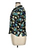 Sag Harbor 100% Rayon Floral Black Short Sleeve Blouse Size XL - photo 5