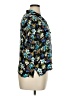 Sag Harbor 100% Rayon Floral Black Short Sleeve Blouse Size XL - photo 4