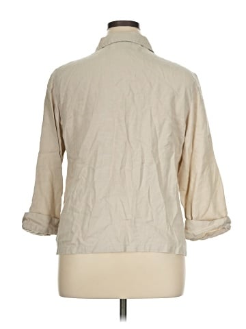 Real Comfort 3/4 Sleeve Button-Down Shirt (view 2)