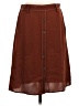 Theory 100% Silk Solid Brown Silk Skirt Size P (petite) - photo 1