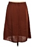 Theory 100% Silk Solid Brown Silk Skirt Size P (petite) - photo 2