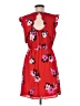 41Hawthorn 100% Polyester Floral Red Casual Dress Size Med Petite - photo 2