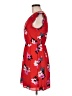 41Hawthorn 100% Polyester Floral Red Casual Dress Size Med Petite - photo 5