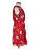 41Hawthorn 100% Polyester Floral Red Casual Dress Size Med Petite - photo 4